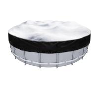 Round Pool Covers All-Season Oxford Fabric With Drawstring Waterproof