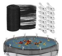 Round Pool Sun Cover - Protective UV Shade Net With Clip Fastening System, Outdoor Swimming Debris Barrier, Lightweight Weather Resistant Cover, Strong Hold Design | Property Manager Garden Resort Bac
