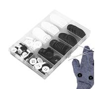 Round Resin Buttons, Sewing Buttons, Black White Buttons, 4 Hole Resin Buttons, Mixed Sewing Buttons, Craft Button Set, Resin Button Kit, Button Compartment Box, Sewing Button Set, 5 Misure Button