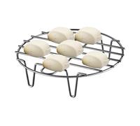 Round Roasting Rack, Stainless Steel Cooling Grid, Non-Stick Barbecue Steamer Rack, Versatile Design, Cooking Support Tray for Pots, Kitchen Oven, Household Baking Grill Use