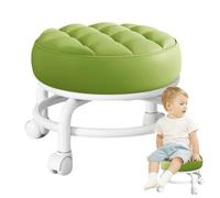 Round Rolling Stool - 360° Rotatable Saddle Stool | Regolabile Vanity Chair | Rotating Round Rolling Stools for Home, Office, Salon, Hairdressing, Makeup, Comfortable Swivel Seat Furniture