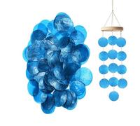 Round Sea Shells - Sturdy Craft Beads, Shell Charm Set for Creative Projects, Smooth Coin Bead Connector with Natural Finish Texture, Elegant Craft Jewelry Pieces for Wedding Party Home Studio Art Use