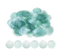 Round Shell Pieces 100 Pack | Natural Seashell, 2in Diameter, 350g | Flat Disc Bead Connectors With Hole For DIY Crafts, Wind Chimes, Jewelry Making