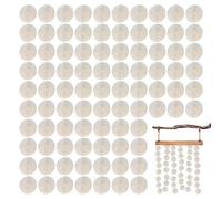 Round Shells For Crafts - Seashells Round 2 Inch With Holes | Flat Shell Beads For Jewelry Making/Necklace/Earring/Craft, Set Of 100 | Round Shells With Holes For Jewelry Making