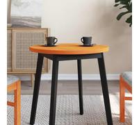 Round Solid Pine Wood Table Top, 60 x 2,5 cm, finitura marrone cera, superficie di ricambio durevole per desk