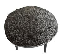 Round Solid Wood Coffee Table,Boho Rustic Mid Century Center Tables with Wood Leg,Side Table Easy Assembly for Living Room, Dining Room, Office(83x71x71cm, B)