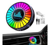 Round Sound Dynamic Rhythm Light With Color Changing Features, App Control, And Sound Activation, Perfect For Car, Gaming, And Party Atmospheres Color Changing Music LED Rhythm Light With Pickup Rhyth