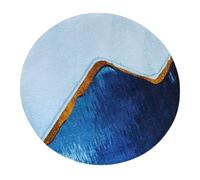 Round Washable Rug, Modern Light Luxury Indoor Carpet for Kitchen Living Room Bedroom Dining Room Bedside Floor Decor(120CM/47.2")