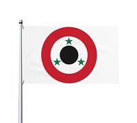 Roundel of Syria 1963-1972 3x5ft Patio Garden Flag Decorazione per interni Bandiera stampata su un lato