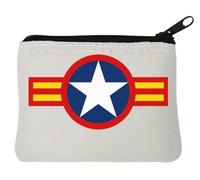 Roundel of The South Vietnam Air Force - Portamonete in neoprene, 10 x 11 cm, colore: Bianco