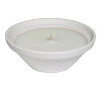 Roura candela alla citronella in terracotta, 75 x 220 mm, cera, bianco, taglia unica