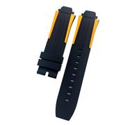 ROUREOX 18mm Cinturino Premium Gomma Siliconica Durevole Impermeabile Bracciale Orologi Casual Eleganti per Tissot Quickster T111417-Arancione 18MM