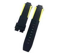 ROUREOX 18mm Cinturino Premium Gomma Siliconica Durevole Impermeabile Bracciale Orologi Casual Eleganti per Tissot Quickster T111417-Giallo 18MM