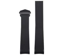 ROUREOX 20mm 21mm 22mm Bracciale Ricambio Silicone Antiscivolo Cinturino Confortevole Anti Sudore Gomma per Tag Heuer Aquaracer 300M/500M/permula 1-Nero + Nero 22MM