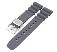 ROUREOX 20mm 22mm Cinturino Silicone Uomo Impermeabile Gomma Bracciale Sportivo Ricambio per Seiko Prospex SRPD55K1/SPB323J1/SRP777K2/SBDC081/SBBN043-Grigio + Argento 20MM