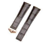 ROUREOX 20mm Cinturino In Cuoio Autentico Artigianale Fibbia A Farfalla Regolabile Cinturino In Cuoio Morbido Riparazione per TAG HEUER perMULA 1-Nero + Argento
