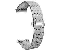 ROUREOX 20MM Uomini Metallico Cinturino Orologio Sostituzione, Acciaio Inossidabile Cinturino Curvo per FIYTA Photographer Series DGA23001/DGA23007-Argento 20MM
