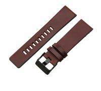 ROUREOX 22mm Cinturino d’Orologio in Pelle Vintage Autentica Barre a Molla con Rilascio Rapido Cinturino di Sostituzione per DIESEL DZ1405 4323-Caffè + Nero