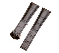 ROUREOX 22mm Cinturino In Cuoio Autentico Artigianale Fibbia A Farfalla Regolabile Cinturino In Cuoio Morbido Accessori per TAG HEUER perMULA 1-Nero