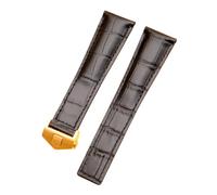 ROUREOX 22mm Cinturino In Cuoio Autentico Artigianale Fibbia A Farfalla Regolabile Cinturino In Cuoio Morbido Accessori per TAG HEUER perMULA 1-Nero + Oro