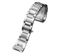 ROUREOX 23MM Uomini Metallico Cinturino Orologio, Estremità Curva, 316L Acciaio Inossidabile Braccialetto Sostituzione per Cartier Calibre W7100037/W7100041/W7100015-Argento 23MM