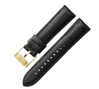 ROUREOX 24mm Cinturini da Orologio Pelle Vera Cerniera Metallo Rilascio Rapido Braceletti da Orologio Ricambio per FOSSIL FS5061 FS5237 ME3052 3054-Nero + Oro