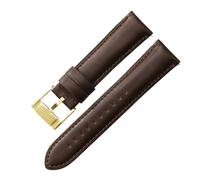 ROUREOX 24mm Cinturini da Orologio Pelle Vera Cerniera Metallo Rilascio Rapido Braceletti da Orologio Ricambio per FOSSIL FS5061 FS5237 ME3052 3054-Marrone Scuro + Oro