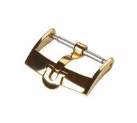 ROUREOX Acciaio Inossidabile 316L Fibbia ad Ardiglione Cinturini in Pelle Chiusura di Ricambio Accessori Riparazione per Omega De Ville series-Oro 18mm