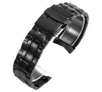 ROUREOX Acciaio Inossidabile Cinturino Orologio, Uomini Metallico Cinturino per Casio Edifice EF-312/521/531/533/534/535/539/544/546/550-Nero 550