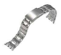 ROUREOX Acciaio Inossidabile Cinturino Orologio, Uomini Metallico Cinturino per Casio Edifice EF-312/521/531/533/534/535/539/544/546/550-Argento 312
