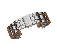 ROUREOX Arc Interface Metallo Solido Cinturino Orologio, Bracciale Sostituzione Acciaio Inossidabile Uomini per Tissot Couturier T035 Collection-Argento Oro Rosa 22MM
