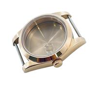 ROUREOX Cassa Orologio 36 mm Lunetta Liscia Vetro Zaffiro PVD Oro Nero Compatibile Con Movimenti PT5000 ST2130 SW200 per Rolex Explorer/Datejust - C3