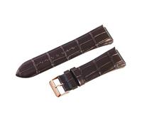 ROUREOX Cinturino d’Orologio in Pelle Autentica Cerniera in Metallo Cinturino di Sostituzione d’Orologio Vintage Fatto a Mano 22mm per Guess W0040G3 W0247G3 W0040G7-Caffè + Oro Rosa