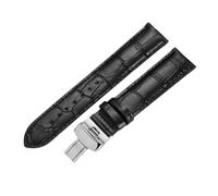 ROUREOX Cinturino da Orologio in Cuoio Autentico Bande di Ricambio Rilascio Rapido e Fermo Regolabile in Acciaio Inox per TISSOT 1853-Nero + Oro 19mm