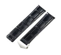 ROUREOX Cinturino di Orologio Bracciale di Orologio Pelle Vera Cerniera a Pulsante in Acciaio Inossidabile di Ricambio per TAG Heuer-Nero + Argento 24mm