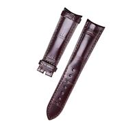 ROUREOX Cinturino di Pelle con Grana Coccodrillo Artigianali Cinturino di Ricambio Pelle Vera per Jaeger-LeCoultre Master Ultra Thin Small Seconds-Marrone Rossiccio B 21 * 18mm