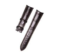 ROUREOX Cinturino di Pelle con Grana Coccodrillo Artigianali Cinturino di Ricambio Pelle Vera per Jaeger-LeCoultre Master Ultra Thin Small Seconds-Marrone B 22 * 18mm