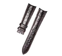 ROUREOX Cinturino di Pelle con Grana Coccodrillo Artigianali Cinturino di Ricambio Pelle Vera per Jaeger-LeCoultre Rendez-Vous Moon-Marrone A 22 * 18mm