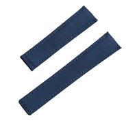 ROUREOX Cinturino di Ricambio in Tela di Vela, Accessori Bracciale Premium in Nylon e Pelle per Breitling Blackbird Avenger Air Chronograph-Blu 22mm