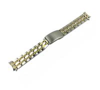 ROUREOX Cinturino Orologio Acciaio Inossidabile Uomini, Accessorio Sostituzione Catena Orologio Metallo Solido per Tissot T17/T41/T461/PRC200/T055/T067-Argento Oro 20MM