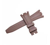 ROUREOX Cinturino Ricambio Sgancio Rapido Silicone Morbido Impermeabile Universale per AP Royal Oak Offshore-Marrone 27mm