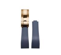 ROUREOX Cinturino Sostituzione in Silicone Impermeabile, Resistente e Durevole per Rolex Daytona Submariner Oyster Yacht-Master Sea-Dweller-Fibbia In Oro Grigio + Rosa 21mm