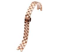 ROUREOX Donna 316L Cinturino Orologio Acciaio Inossidabile, Sostituzione Cinturino, Braccialetto Metallico Concavo-Oro Rosa 14 * 5MM per FIYTA Heartstrings L588/L586/L590