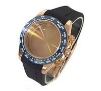 ROUREOX Kit Cassa Cronografo VK63 39mm Ghiera Ceramica Blu, Cinturino Gomma Vetro Zaffiro, Parti Mod per Rolex Daytona - 1