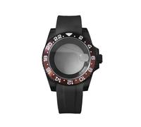 ROUREOX Kit Cassa Orologio Nera 40mm Acciaio PVD NH35 NH36, Cinturino Gomma Ghiera Ceramica GMT Zaffiro Cyclope per Rolex Submariner/GMT-Master - 15