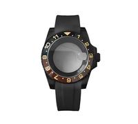 ROUREOX Kit Cassa Orologio Nera 40mm Acciaio PVD NH35 NH36, Cinturino Gomma Ghiera Ceramica GMT Zaffiro Cyclope per Rolex Submariner/GMT-Master - 6