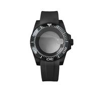 ROUREOX Kit Cassa Orologio Nera 40mm Acciaio PVD NH35 NH36, Cinturino Gomma Ghiera Ceramica GMT Zaffiro Cyclope per Rolex Submariner/GMT-Master - 12