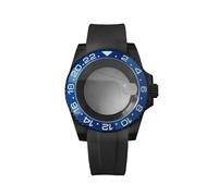 ROUREOX Kit Cassa Orologio Nera 40mm Acciaio PVD NH35 NH36, Cinturino Gomma Ghiera Ceramica GMT Zaffiro Cyclope per Rolex Submariner/GMT-Master - 2