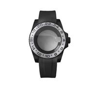 ROUREOX Kit Cassa Orologio Nera 40mm Acciaio PVD NH35 NH36, Cinturino Gomma Ghiera Ceramica GMT Zaffiro Cyclope per Rolex Submariner/GMT-Master - 9