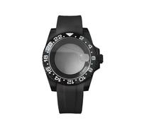 ROUREOX Kit Cassa Orologio Nera 40mm Acciaio PVD NH35 NH36, Cinturino Gomma Ghiera Ceramica GMT Zaffiro Cyclope per Rolex Submariner/GMT-Master - 4